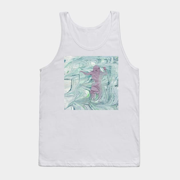 Splash! Marbled paper abstract collage Tank Top by MarbleCloud